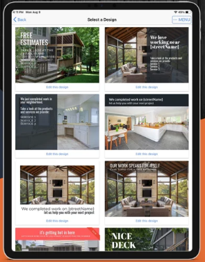 screenshot of Neighborhood Postcards